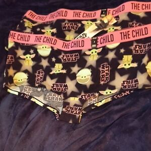 Star Wars Kids Boxer Briefs - Black and Pink with The Child Design